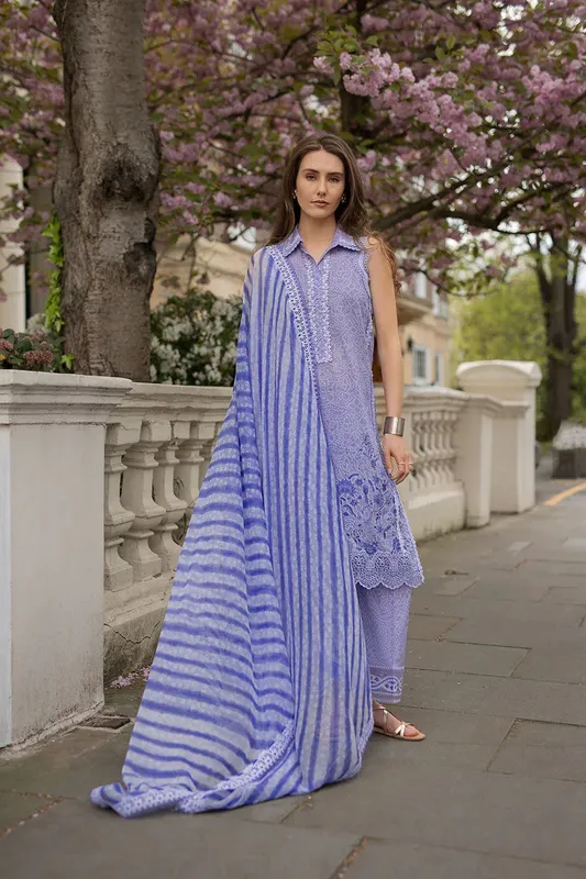 Sobia Nazir Basics 25 Lavender Chiffon – view 1 – Poshaq