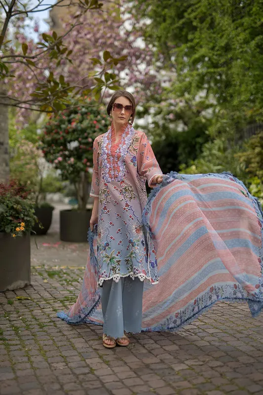 Sobia Nazir Basics 25 Pink Chiffon – view 1 – Poshaq