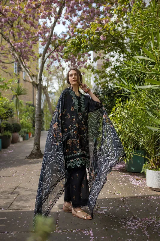Sobia Nazir Basics 25 Black Chiffon – view 1 – Poshaq