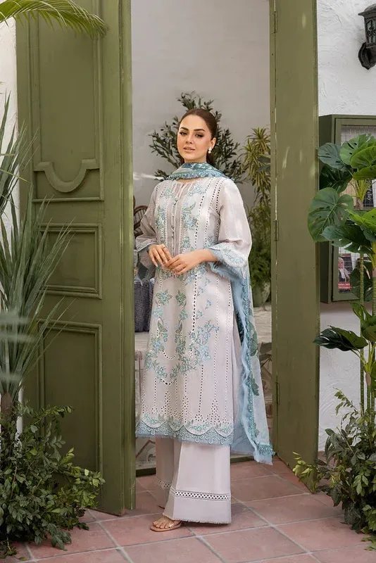 Sobia Nazir Vital Lawn 25 Off White Chiffon – view 1 – Poshaq