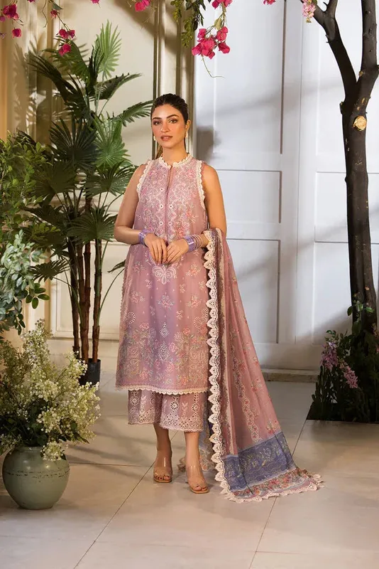 Sobia Nazir Vital Lawn 25 Lilac Chiffon – view 1 – Poshaq