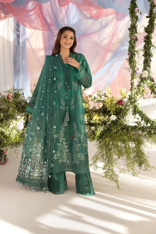 Sobia Nazir Luxury Lawn 25 Green Lawn – view 1 – Poshaq