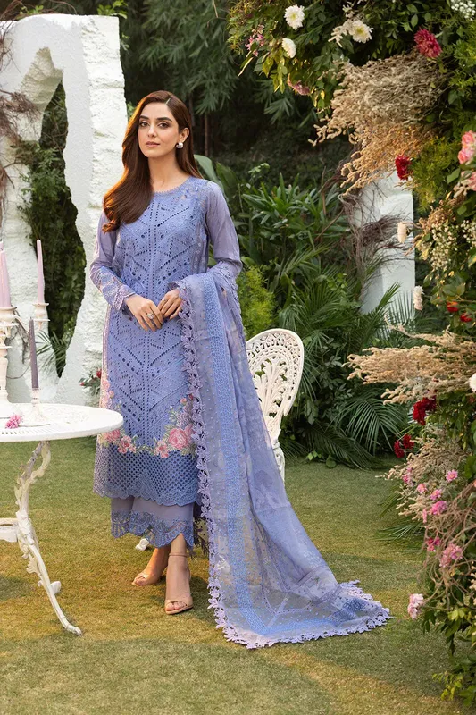 Sobia Nazir Luxury Lawn 25 Light Lavender Cotton – view 1 – Poshaq