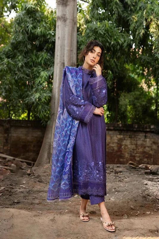 Sobia Nazir Fall Edit 24 Lavender Organza – view 1 – Poshaq