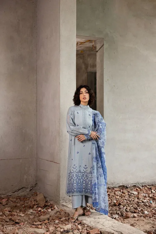 Sobia Nazir Fall Edit 24 Blue Organza – view 1 – Poshaq