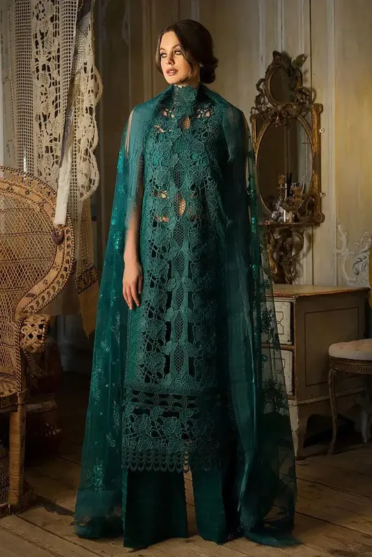 Sobia Nazir Luxury Lawn 2023 Green Organza – view 1 – Poshaq