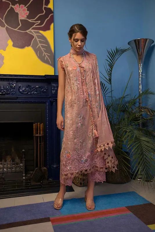 Sobia Nazir Summer Vital 24 Pink Chiffon – view 1 – Poshaq
