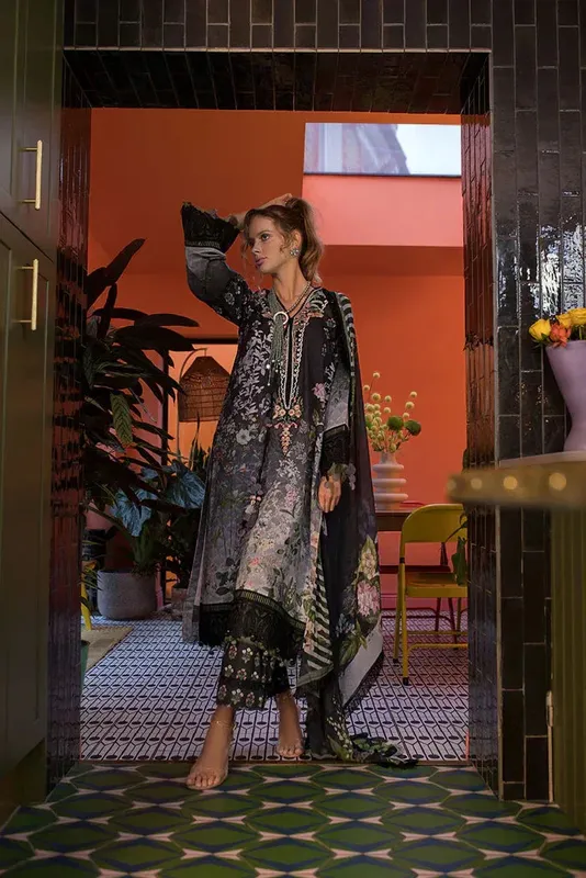 Sobia Nazir Summer Vital 24 Black Chiffon – view 1 – Poshaq