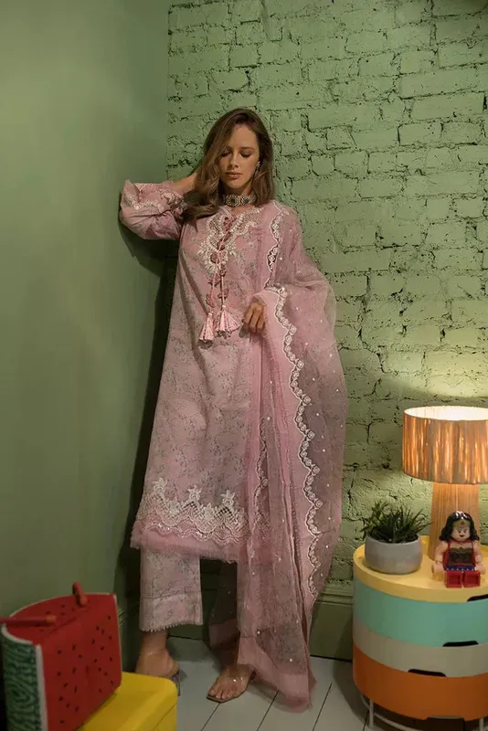 Sobia Nazir Summer Vital 24 Lilac Organza – view 1 – Poshaq