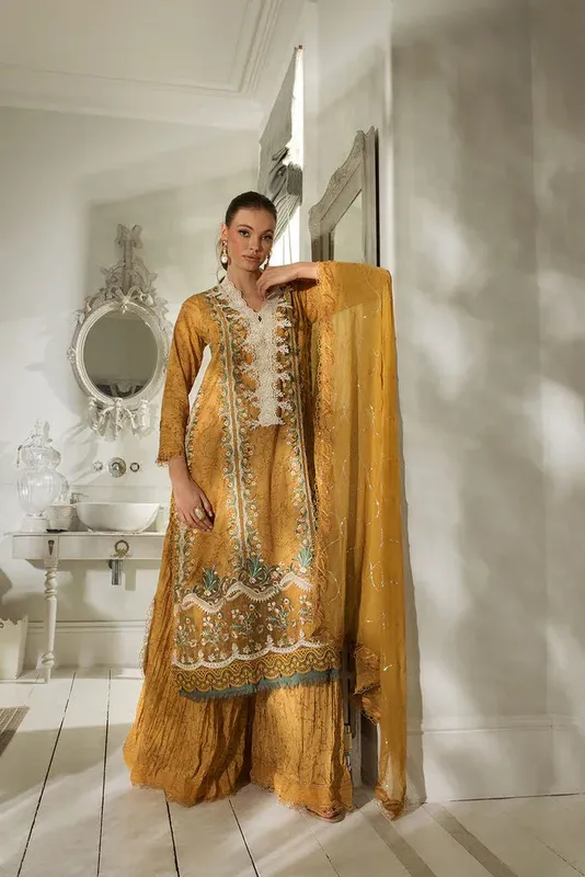 Sobia Nazir Luxury Lawn 24 Brown Organza – view 1 – Poshaq
