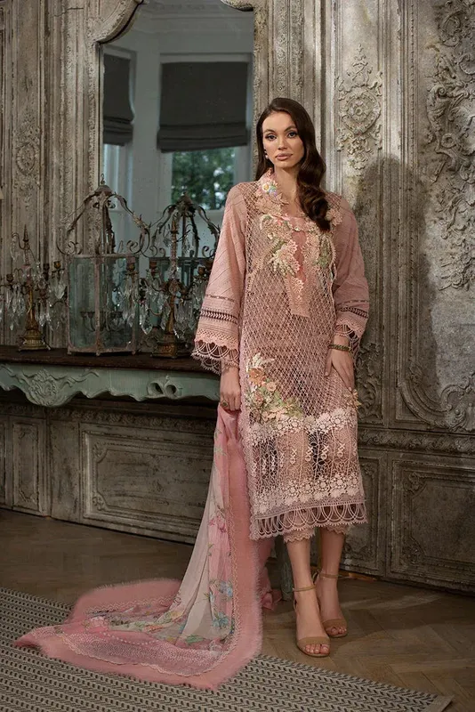 Sobia Nazir Luxury Lawn 24 Pink Organza – view 1 – Poshaq