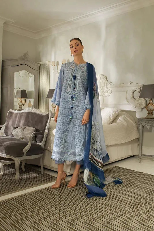 Sobia Nazir Luxury Lawn 24 Blue Organza – view 1 – Poshaq
