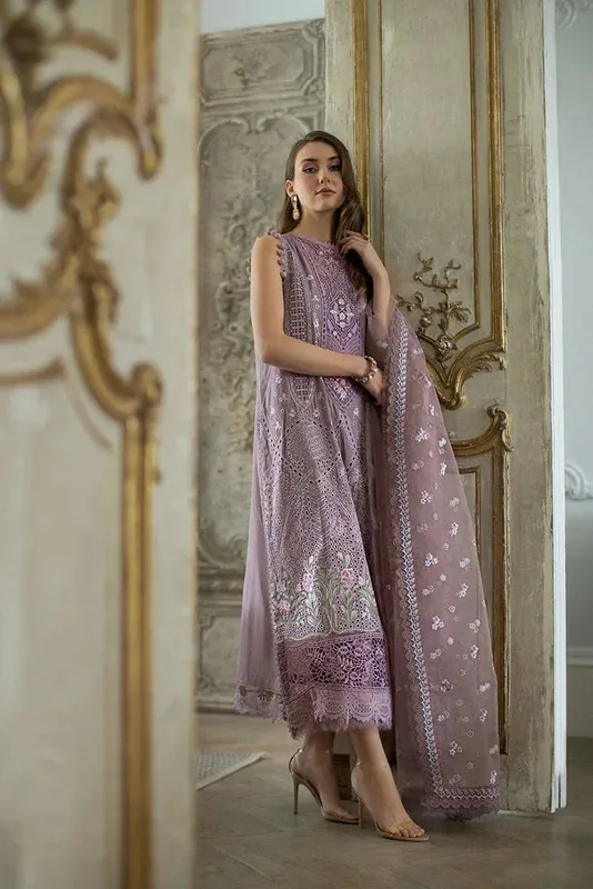 Sobia Nazir Luxury Lawn 24 Pink Organza – view 1 – Poshaq
