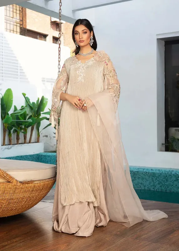 Shiza Hassan Sublime Luxury Pret Cream Organza – view 1 – Poshaq