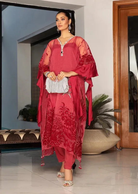 Shiza Hassan Sublime Luxury Pret Red Organza – view 1 – Poshaq
