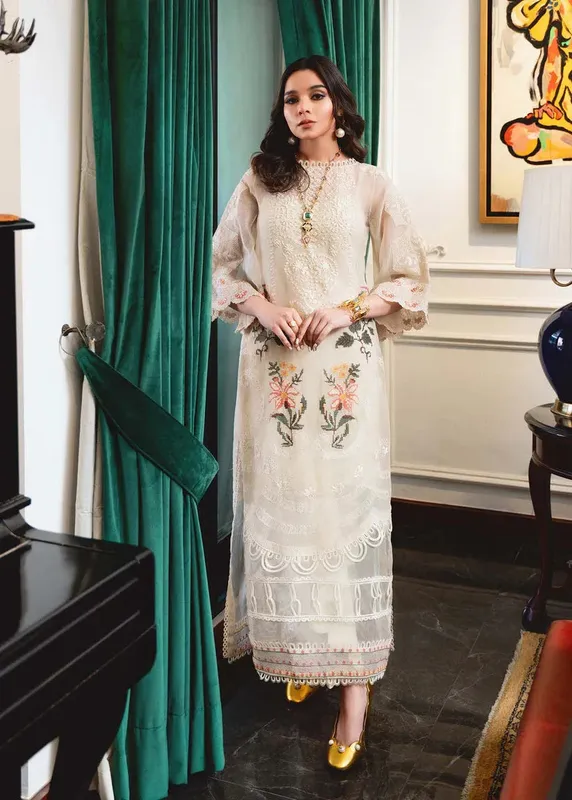 Shiza Hassan Aira Luxury Pret White Cotton – view 1 – Poshaq