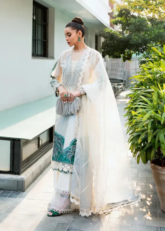 Shiza Hassan Aira Luxury Pret Off White Organza – view 1 – Poshaq
