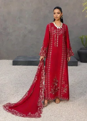 Saira Shakira Nureh Luxe Red Raw Silk – view 1 – Poshaq