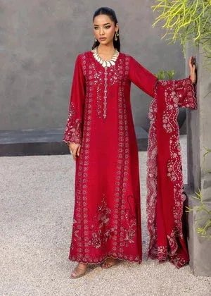 Saira Shakira Nureh Luxe Red Raw Silk – view 3 – Poshaq