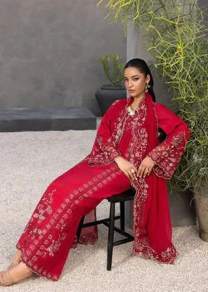 Saira Shakira Nureh Luxe Red Raw Silk – view 5 – Poshaq