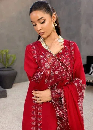 Saira Shakira Nureh Luxe Red Raw Silk – view 6 – Poshaq