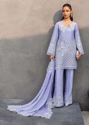 Saira Shakira Nureh Luxe Lavender Raw Silk – view 1 – Poshaq