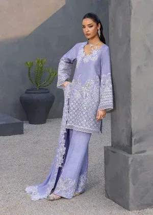 Saira Shakira Nureh Luxe Lavender Raw Silk – view 3 – Poshaq