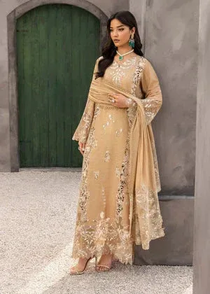 Saira Shakira Nureh Luxe Beige Raw Silk – view 2 – Poshaq