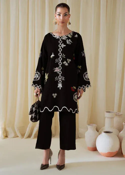 Saira Shakira Basic Pret 25 Black Karandi – view 1 – Poshaq