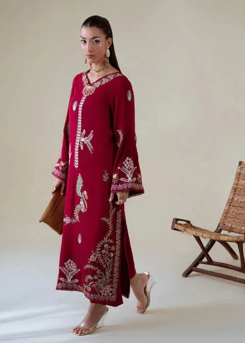 Saira Shakira Basic Pret 25 Carmine Karandi – view 2 – Poshaq