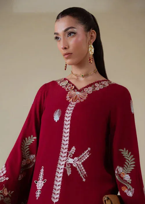 Saira Shakira Basic Pret 25 Carmine Karandi – view 3 – Poshaq