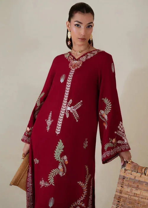 Saira Shakira Basic Pret 25 Carmine Karandi – view 4 – Poshaq