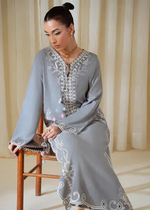 Saira Shakira Basic Pret 25 Silver Karandi – view 4 – Poshaq