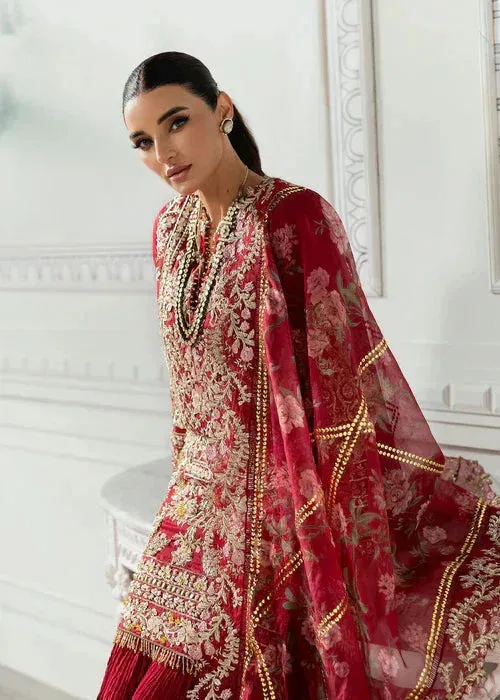Saira Shakira Rosea Casual Pret 25 Haute Red Raw Silk – view 3 – Poshaq