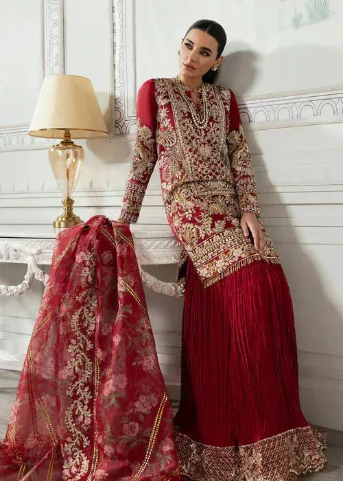 Saira Shakira Rosea Casual Pret 25 Haute Red Raw Silk – view 7 – Poshaq