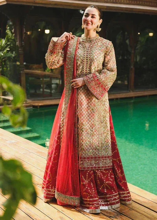 Saira Shakira Rosea Casual Pret 25 Red Raw Silk – view 1 – Poshaq