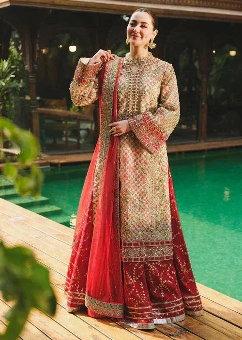 Saira Shakira Rosea Casual Pret 25 Red Raw Silk – view 1 – Poshaq