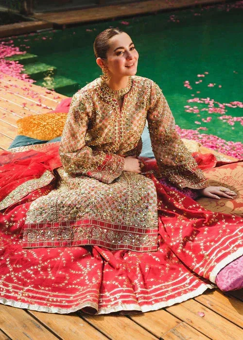 Saira Shakira Rosea Casual Pret 25 Red Raw Silk – view 4 – Poshaq