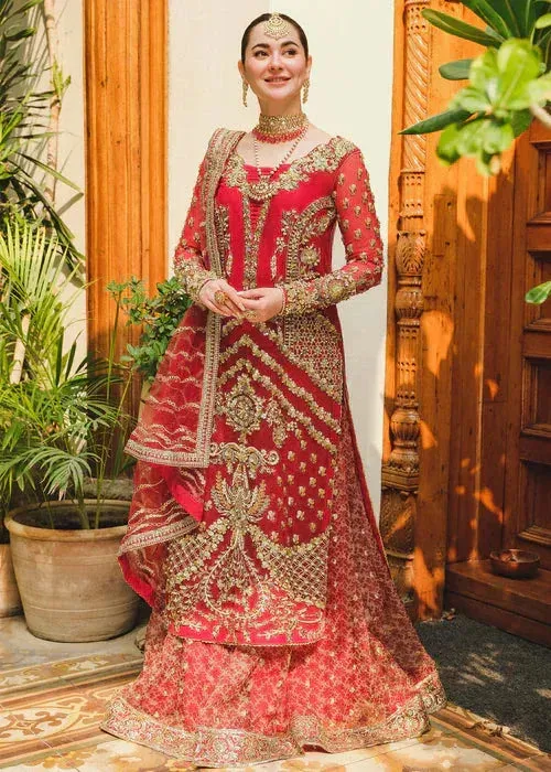 Saira Shakira Rosea Casual Pret 25 Red Net – view 1 – Poshaq
