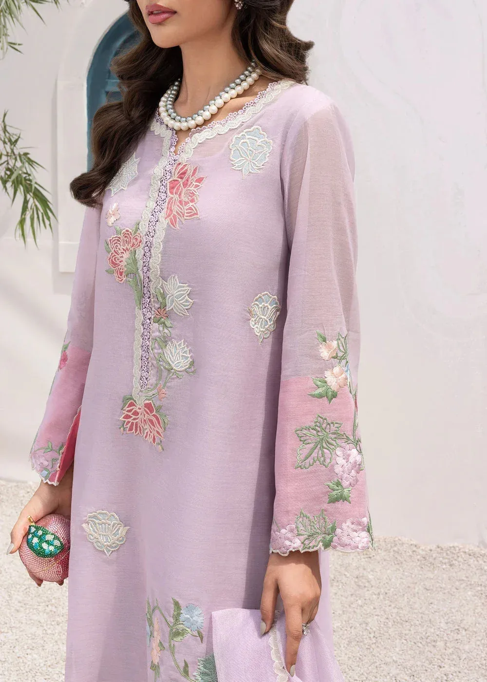 Saira Shakira Rosea Casual Pret 25 Soft Lilac Cotton – view 4 – Poshaq