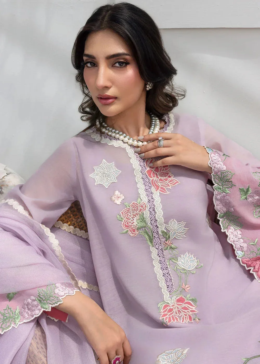 Saira Shakira Rosea Casual Pret 25 Soft Lilac Cotton – view 5 – Poshaq