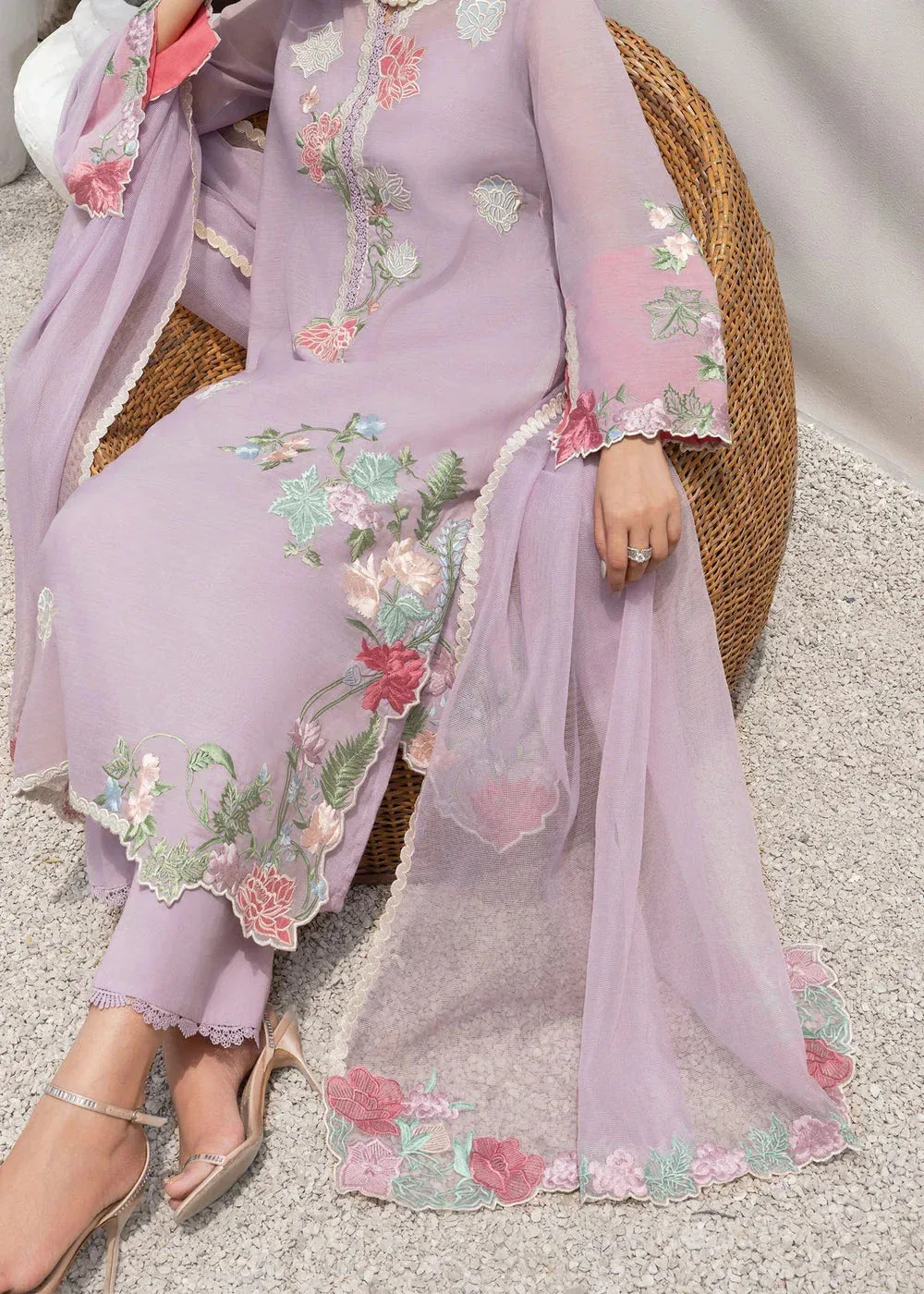 Saira Shakira Rosea Casual Pret 25 Soft Lilac Cotton – view 7 – Poshaq