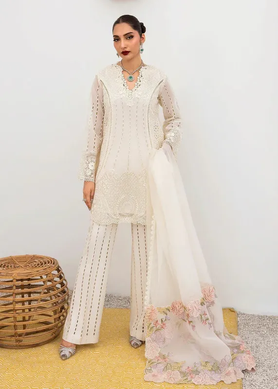 Saira Shakira Rosea Casual Pret 25 Ivory Cotton – view 1 – Poshaq