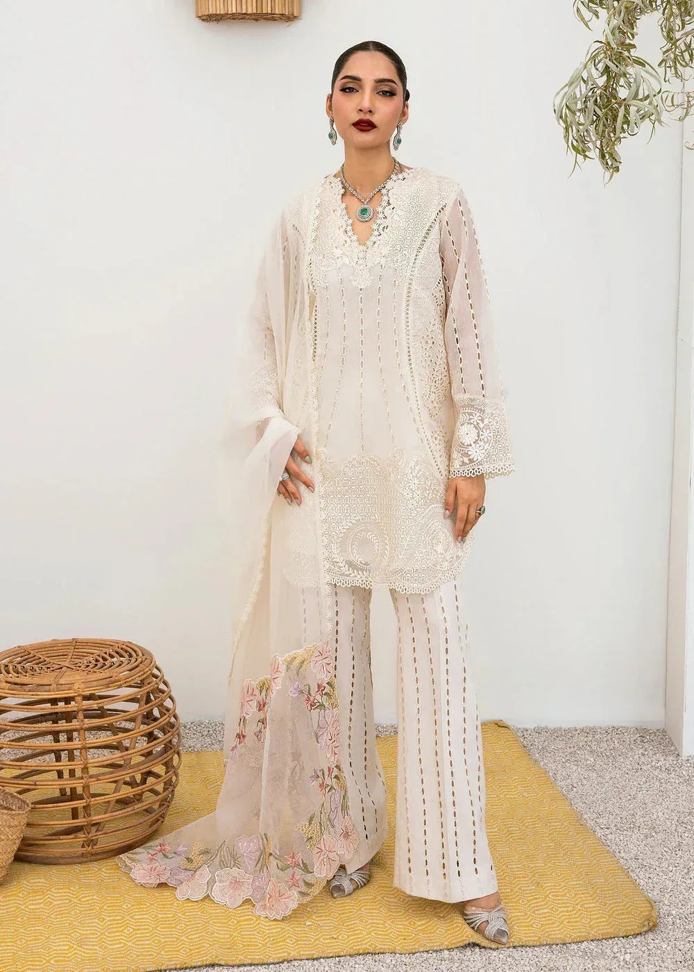 Saira Shakira Rosea Casual Pret 25 Ivory Cotton – view 4 – Poshaq