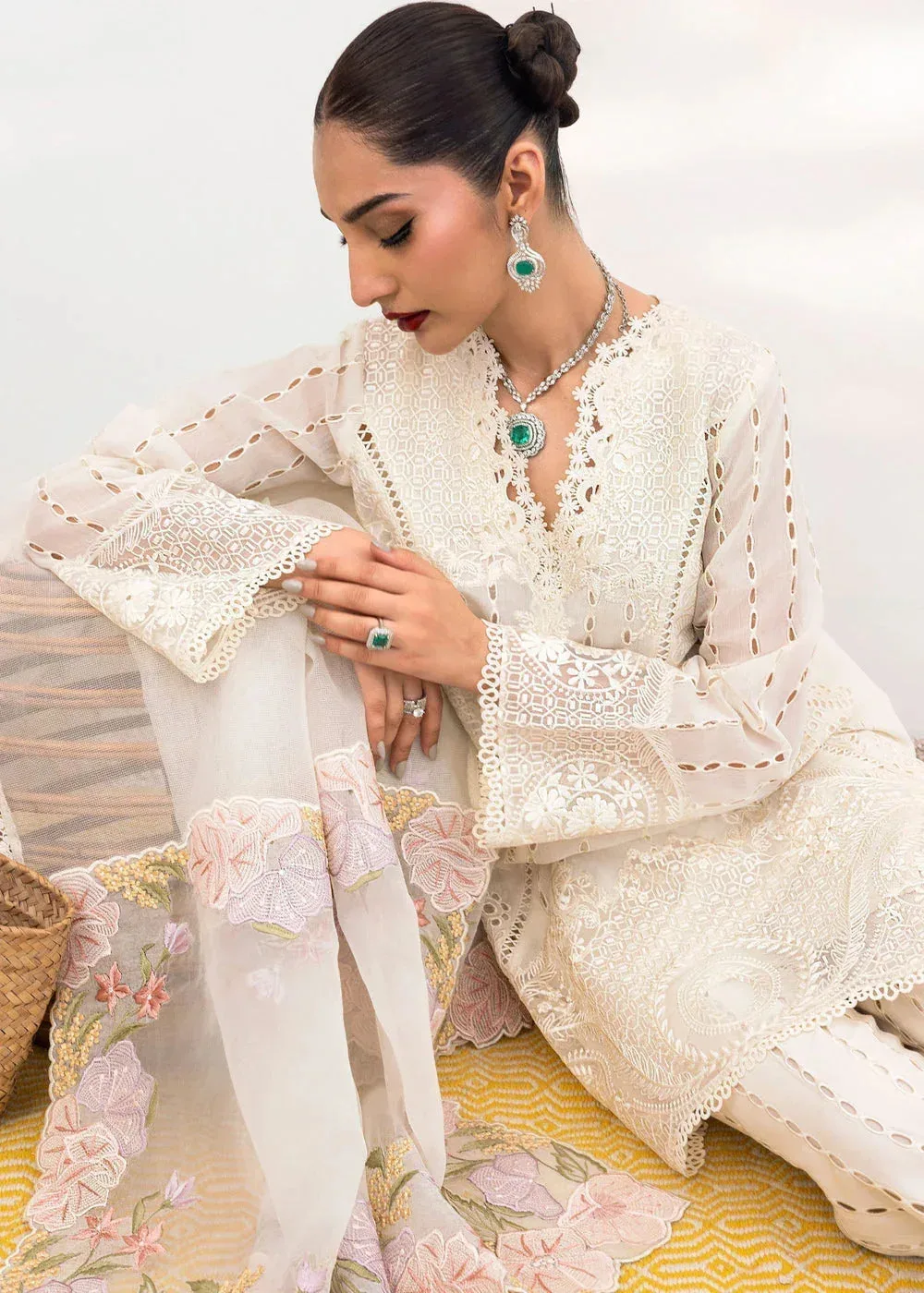 Saira Shakira Rosea Casual Pret 25 Ivory Cotton – view 5 – Poshaq