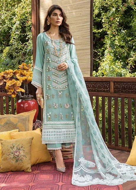Saira Shakira Luxury Pret Light Blue Organza – view 1 – Poshaq