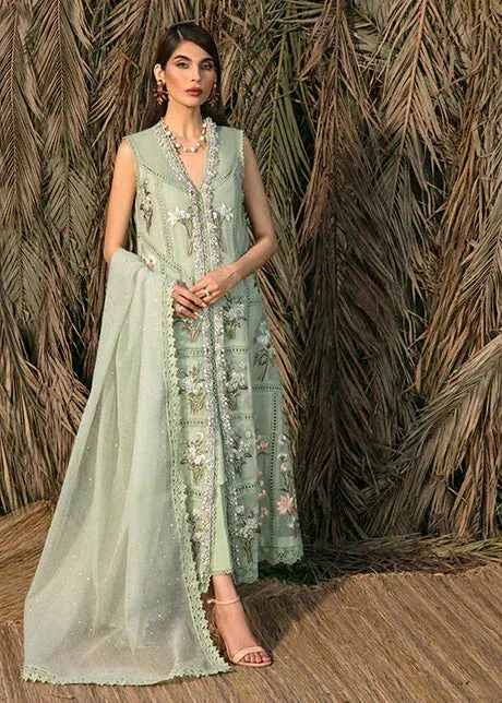 Saira Shakira Luxury Pret Mint Green Organza – view 1 – Poshaq