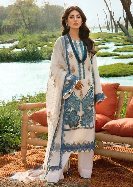 Saira Shakira Luxury Pret White Organza – view 1 – Poshaq