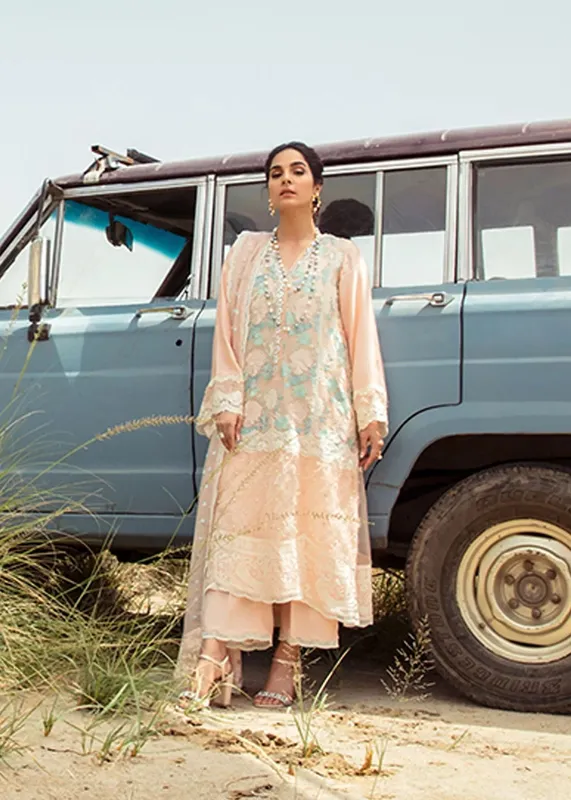 Saira Shakira Luxury Pret Pink Organza – view 1 – Poshaq