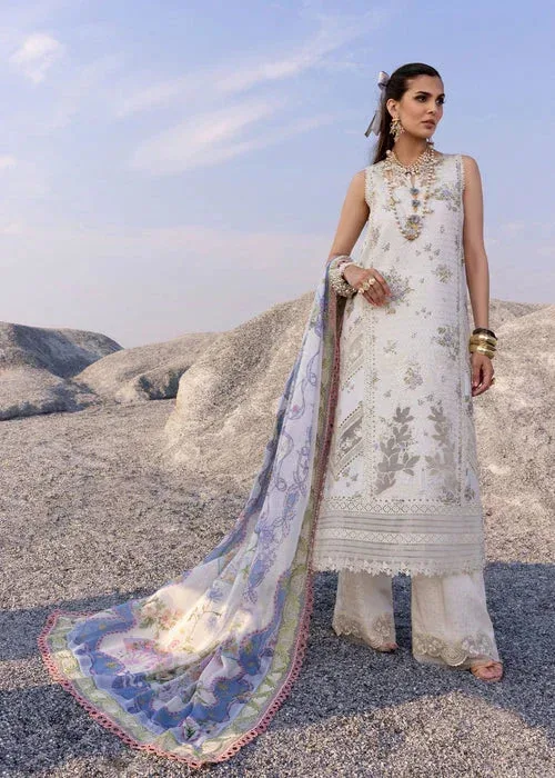 Saira Shakira Luxury Lawn 25 Off White Organza – view 1 – Poshaq